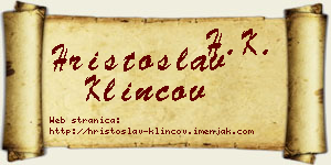 Hristoslav Klincov vizit kartica